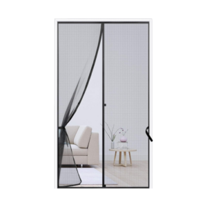 34"x81" Black Reinforced Polyester Magnetic Screen Door