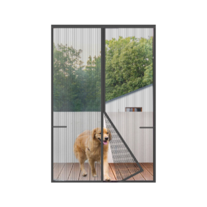32"x82" Gray Heavy-Duty Net Magnetic Screen Door