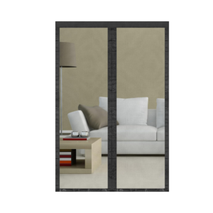 32"x80" Black Reinforced Mesh Magnetic Screen Door