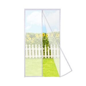 32"x82" White Self Closing Magnetic Screen Door
