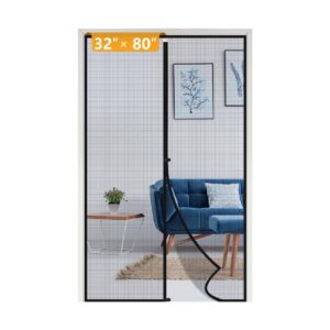 32"x80" High-Density Fiberglass Mesh Magnetic Screen Door
