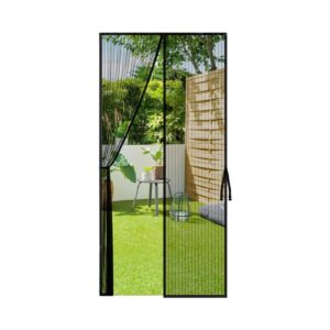 38"x83" Black Polyester Magnetic Screen Door