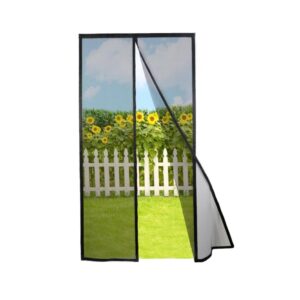 32"x82" Black Self Closing Magnetic Screen Door
