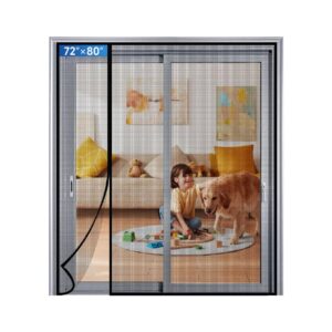 72"x80" Left Side Opening Magnetic Screen Door
